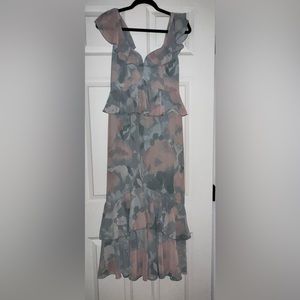 Reese Ruffle Dress - Sage I Do Floral